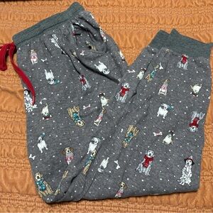 Women’s Winter Dog Print Jogger PJ’s